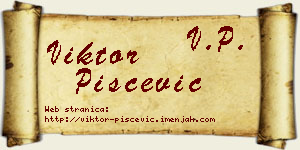 Viktor Piščević vizit kartica